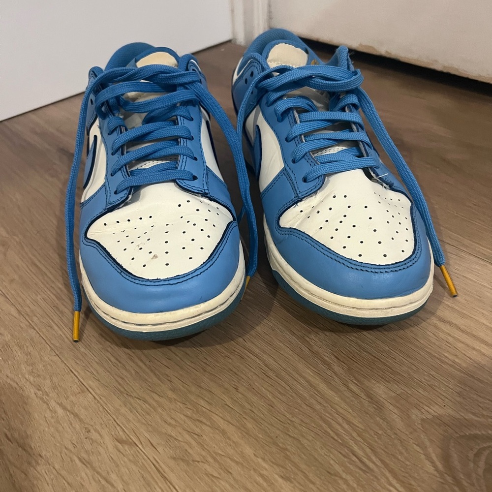 Blue and White Sneakers